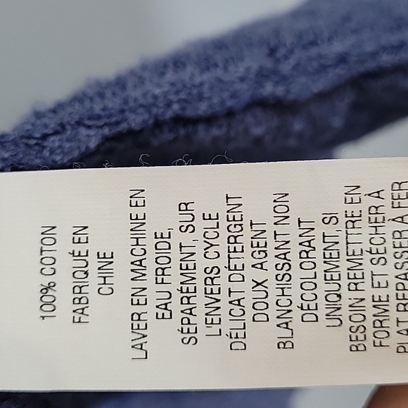 LL Bean Blue cotton open front cardigan sweater size meidum - Picture 5 of 8